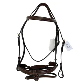 Halter Ego 'Halifax' Hunter/Jumper Flash Bridle  in Brown - Oversize