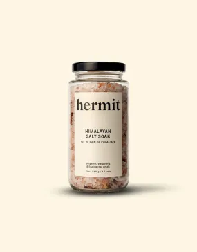 Hermit Himalayan Salt Soak - bergamot, yang yang & floating rose petals