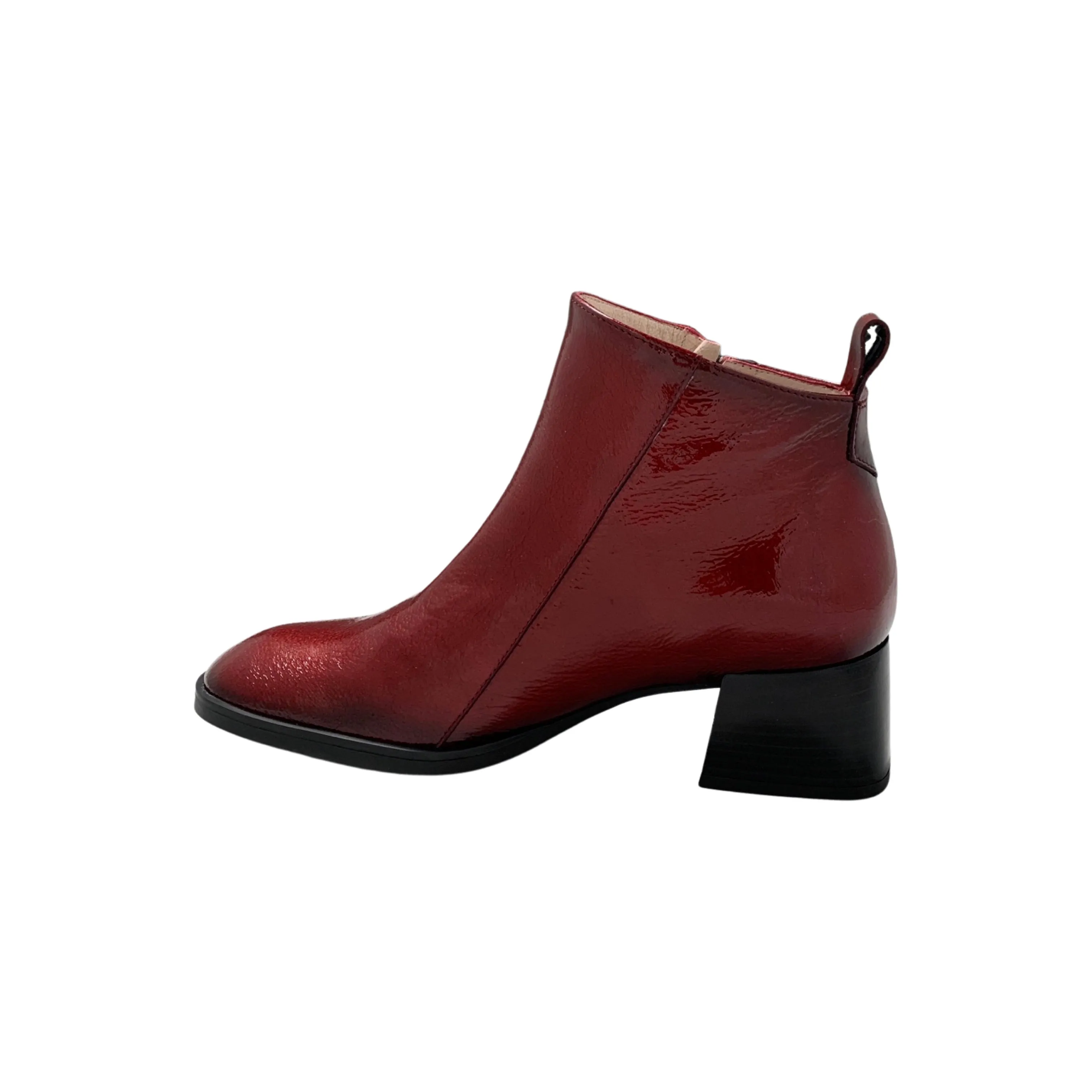 HI222345 Red Patent Low Heel Bootie