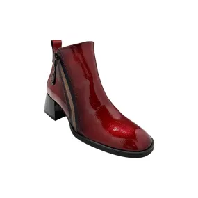 HI222345 Red Patent Low Heel Bootie