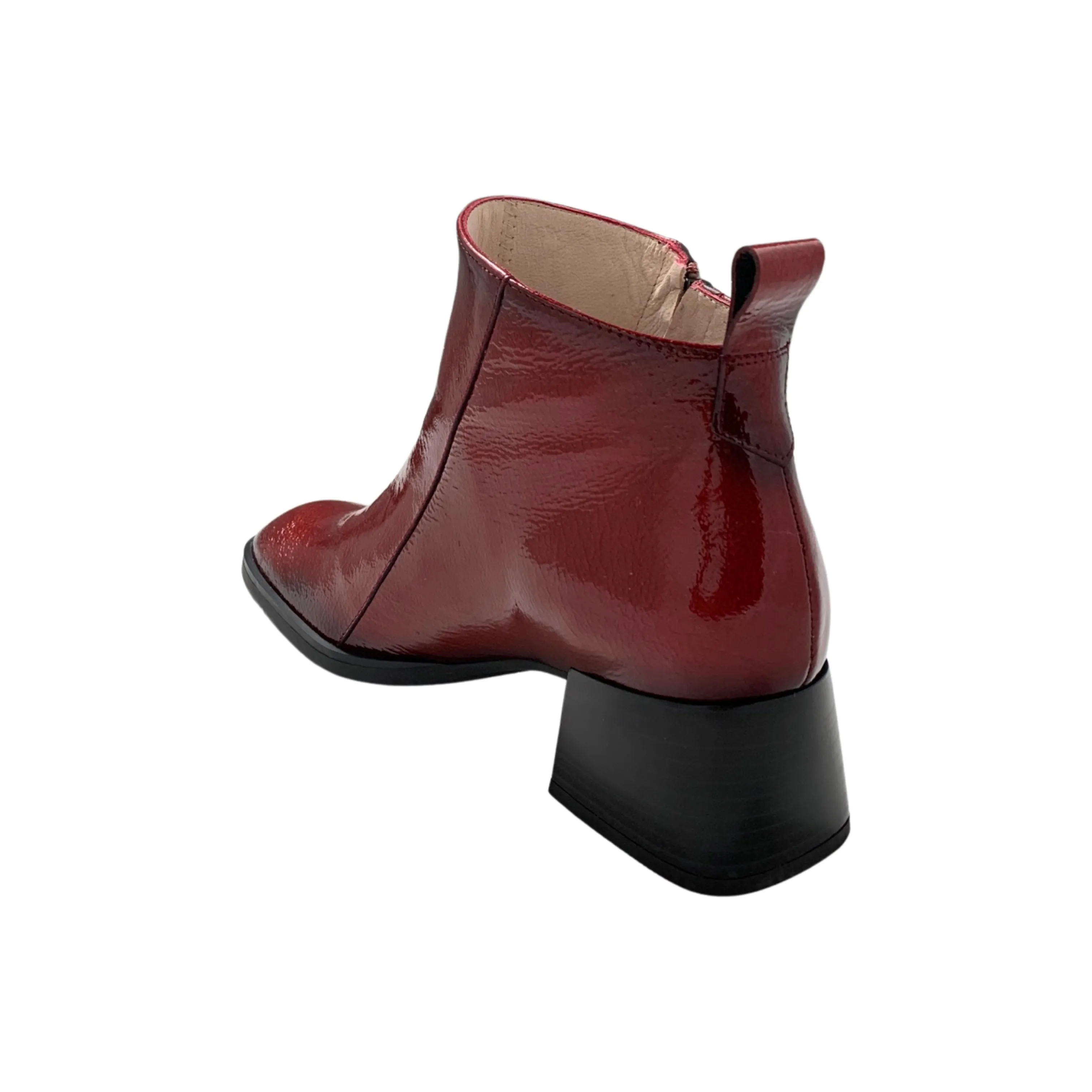 HI222345 Red Patent Low Heel Bootie