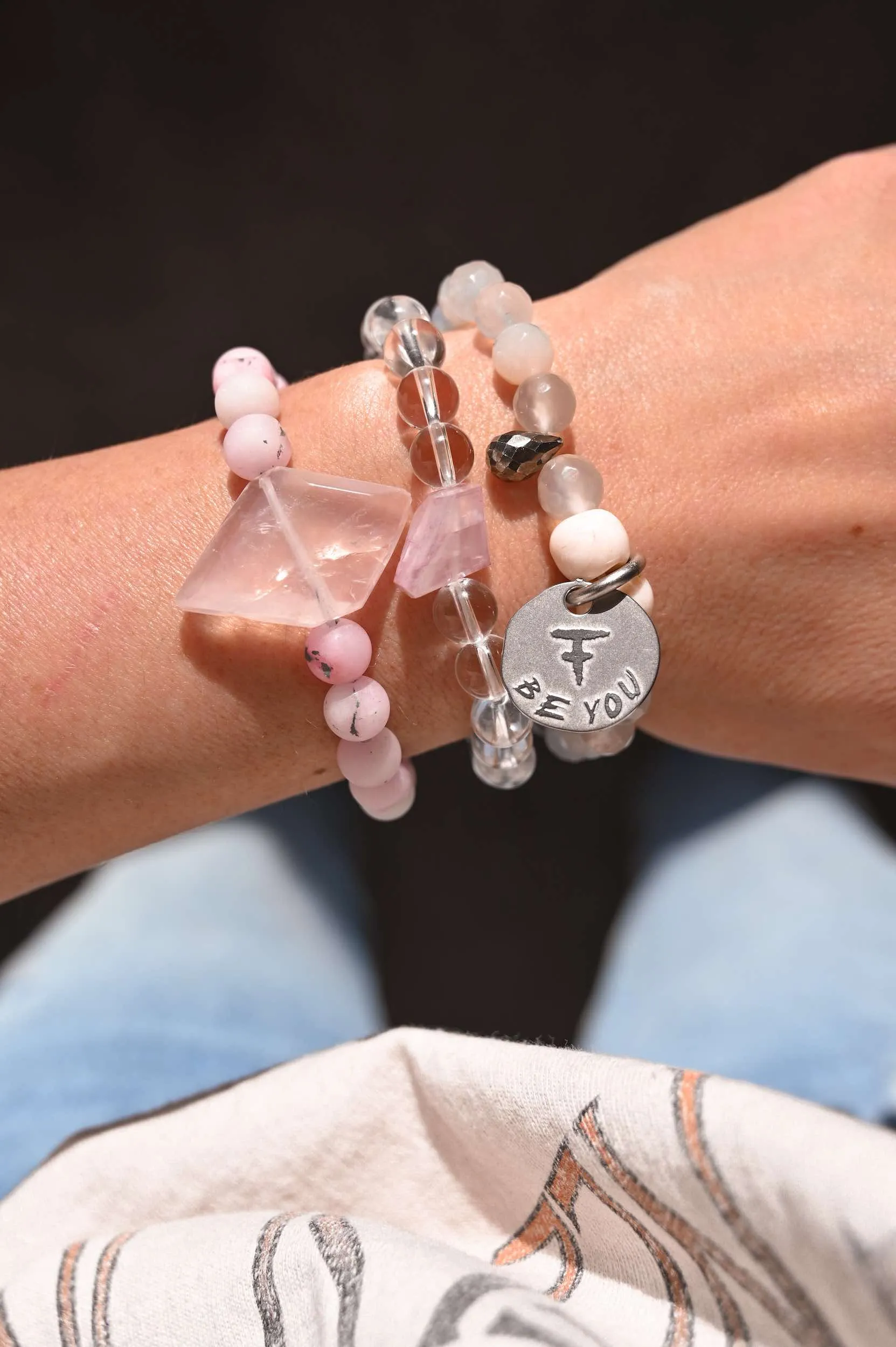 I Love Me Rose Quartz Bracelet