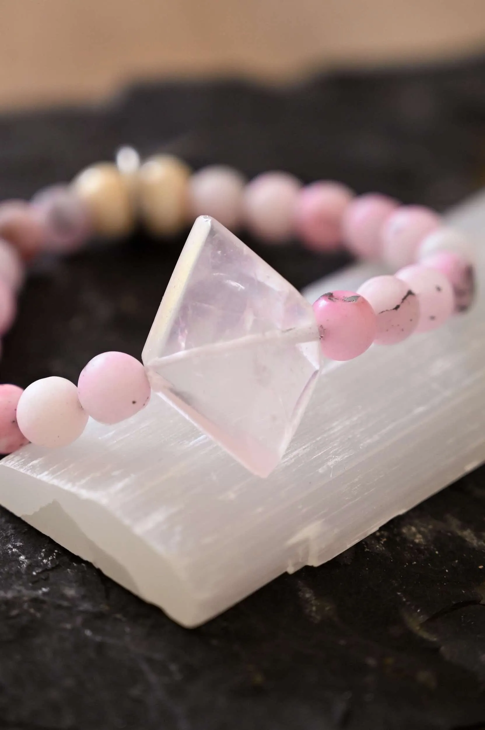 I Love Me Rose Quartz Bracelet