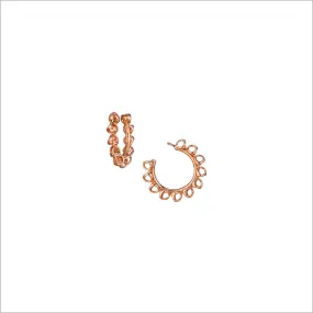 Icona Small Hoop Earrings in Sterling Silver plated with 18k Rose Gold