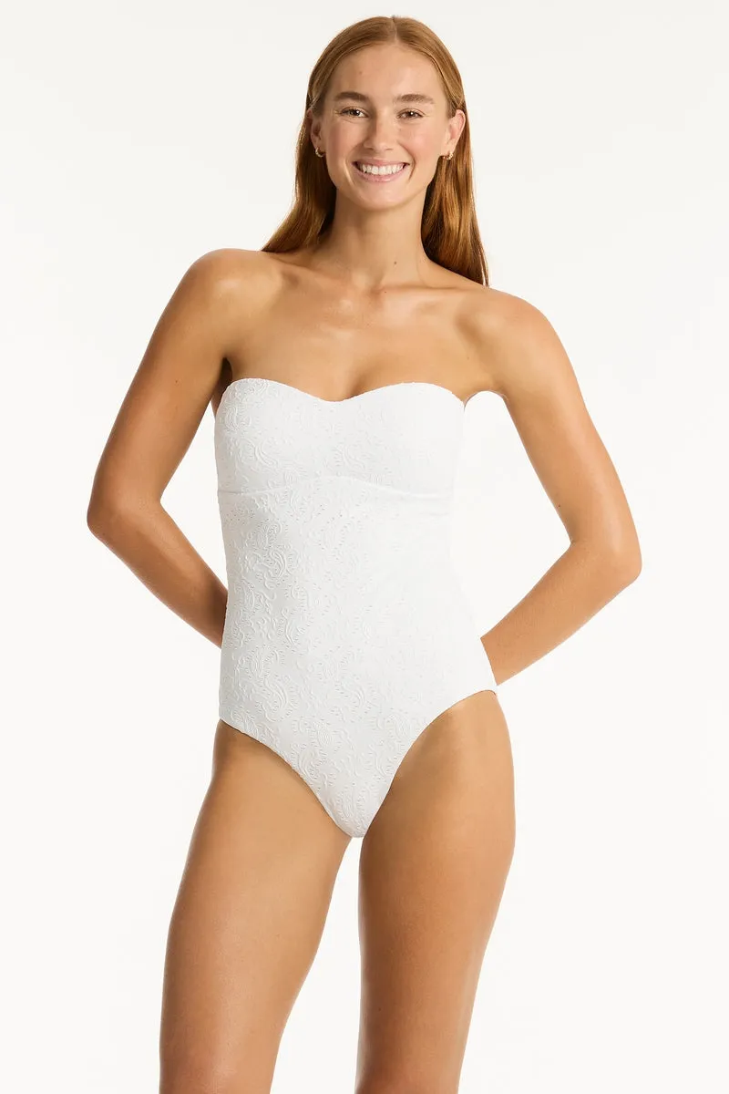 Interlace Seamless Bandeau One Piece