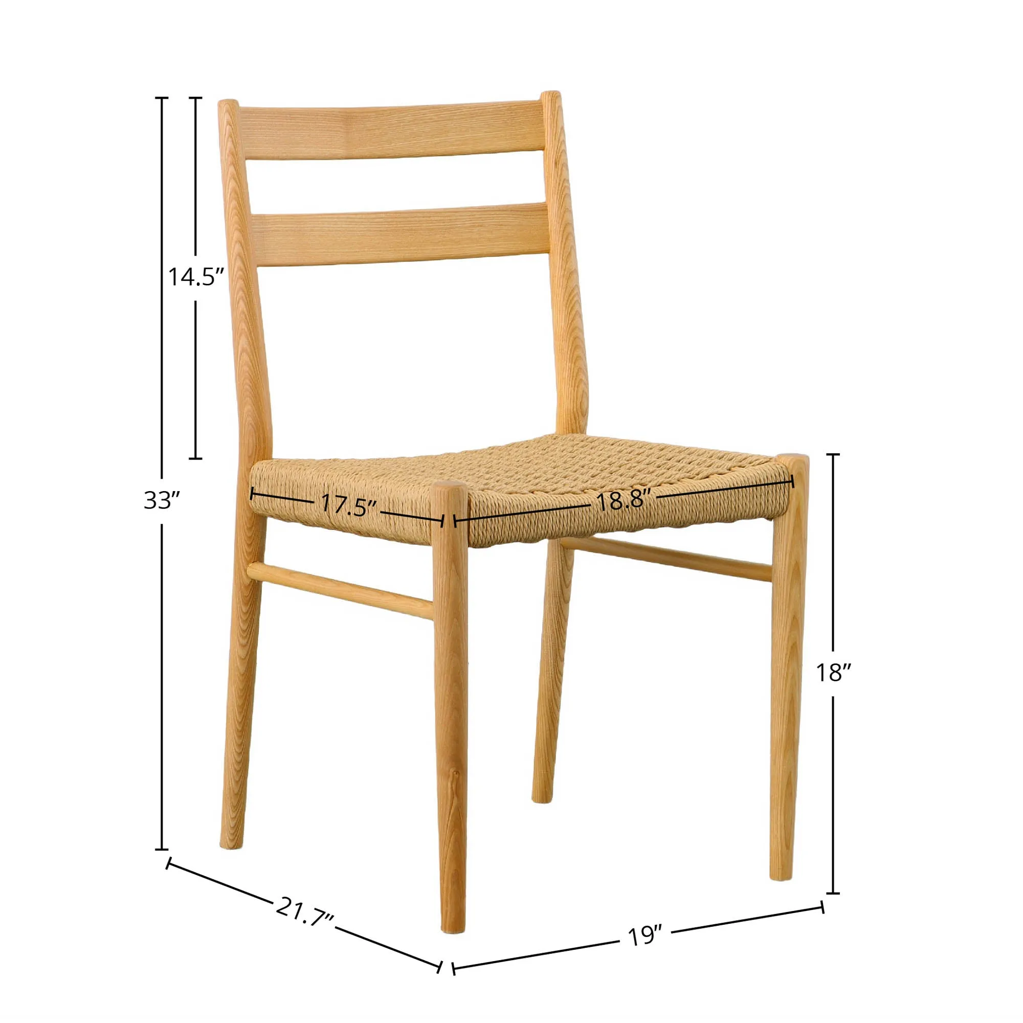 Jakarta Dining Chair - Natural/Natural Woven Seat