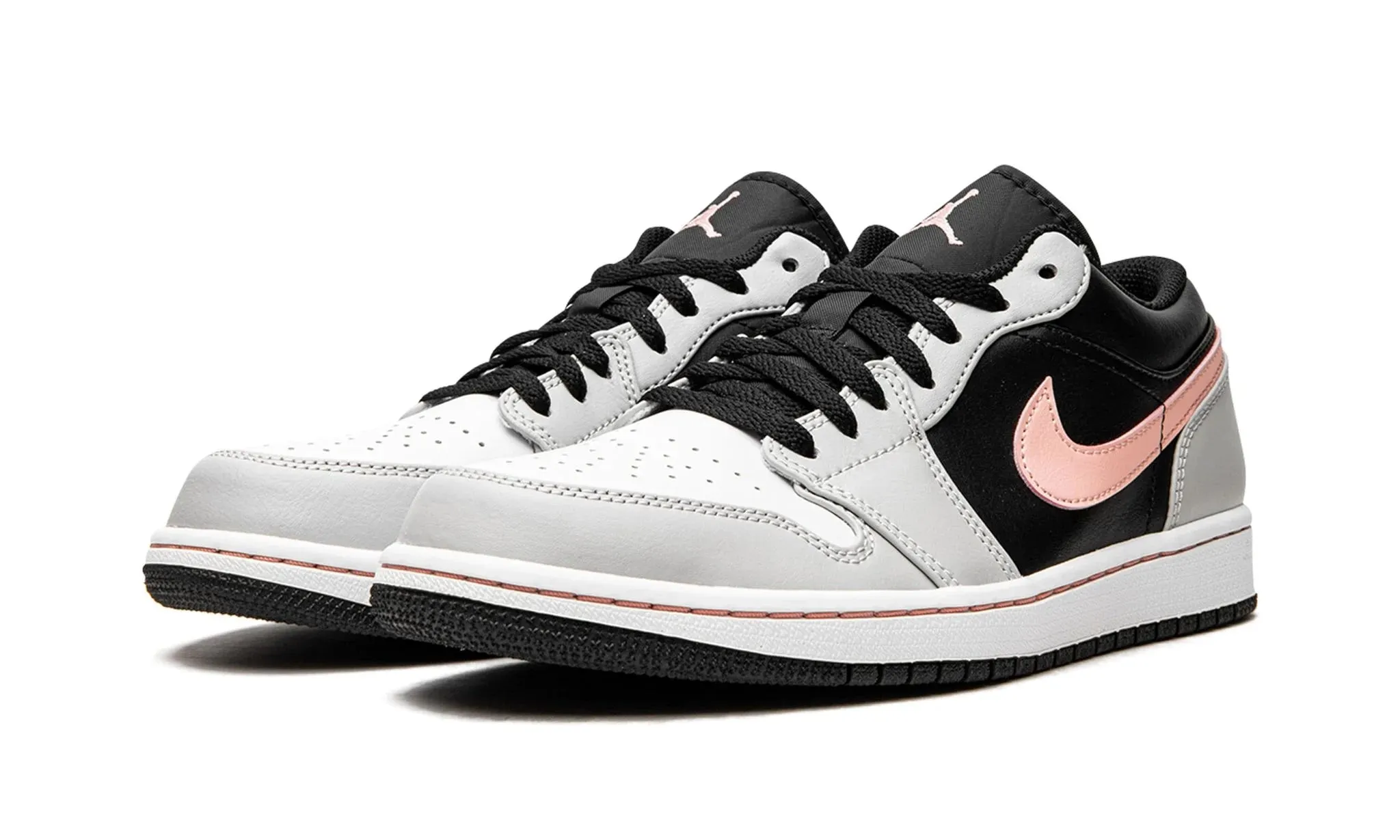 JORDAN 1 LOW BLACK GREY PINK