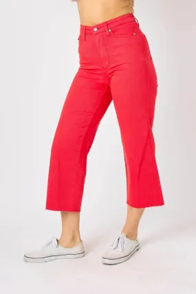 Judy Blue Can’t Be Tamed Denim Jeans • Red