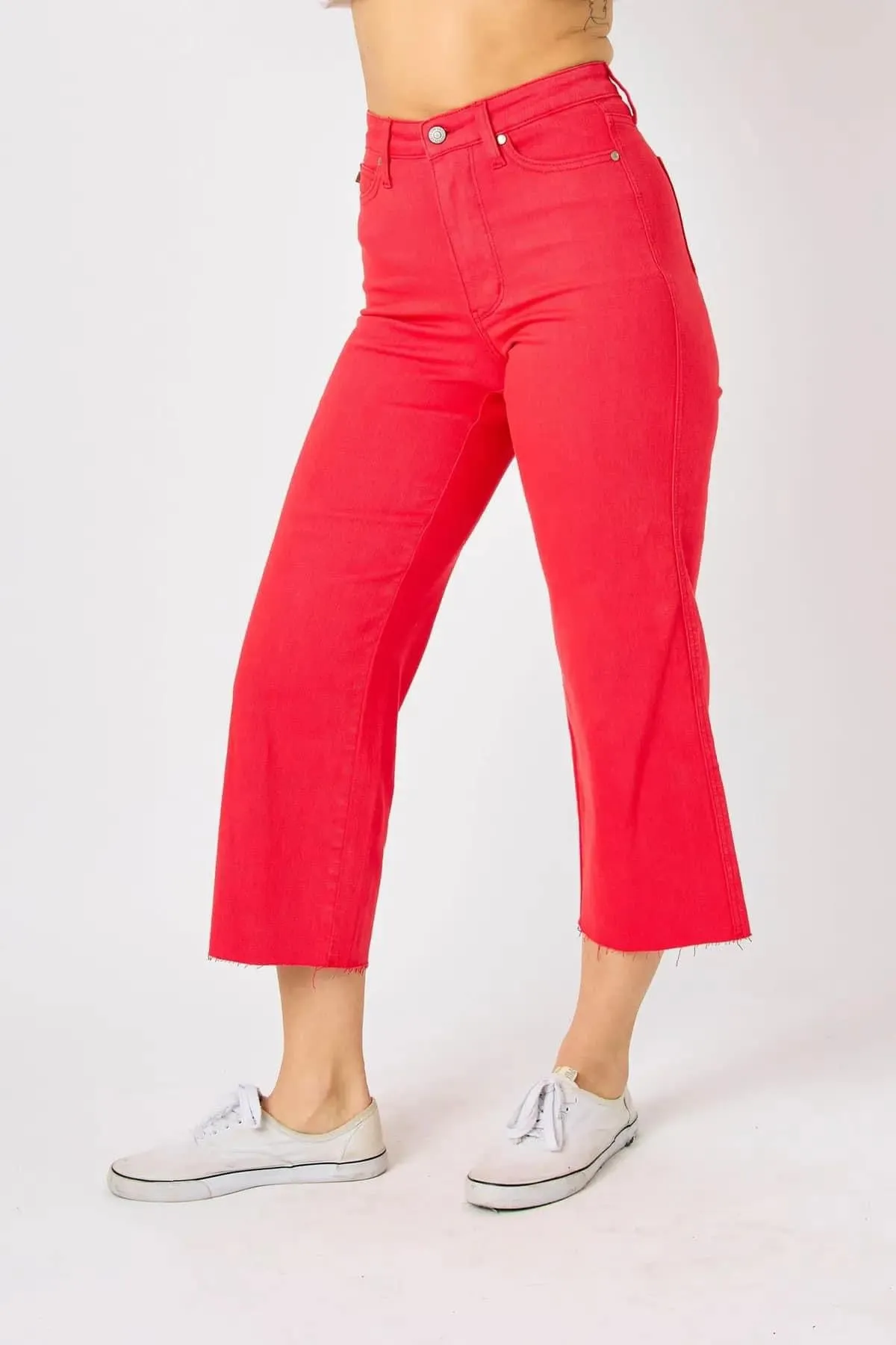 Judy Blue Can’t Be Tamed Denim Jeans • Red