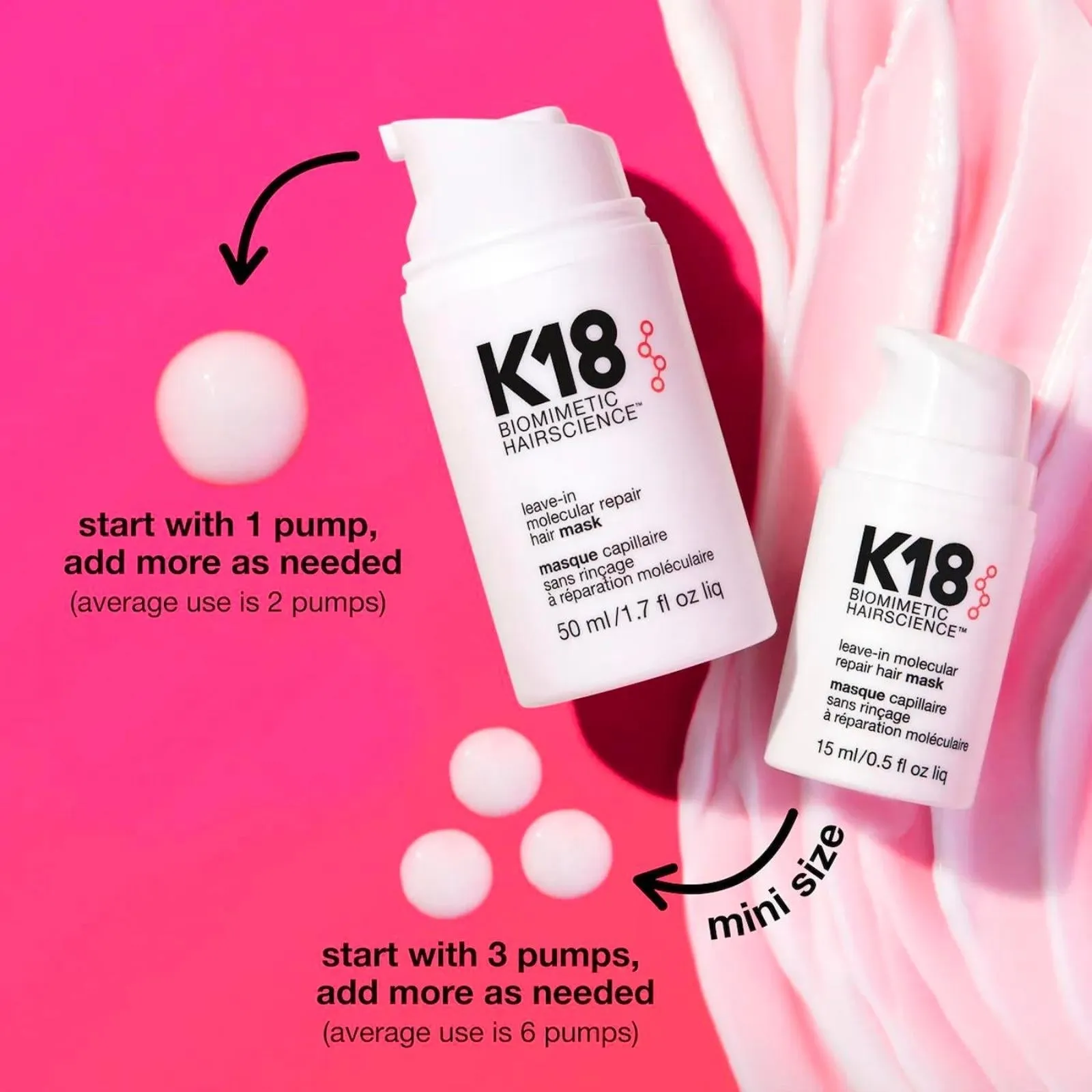 K18 | Leave-In Molecular Repair Hair Mask 15ml