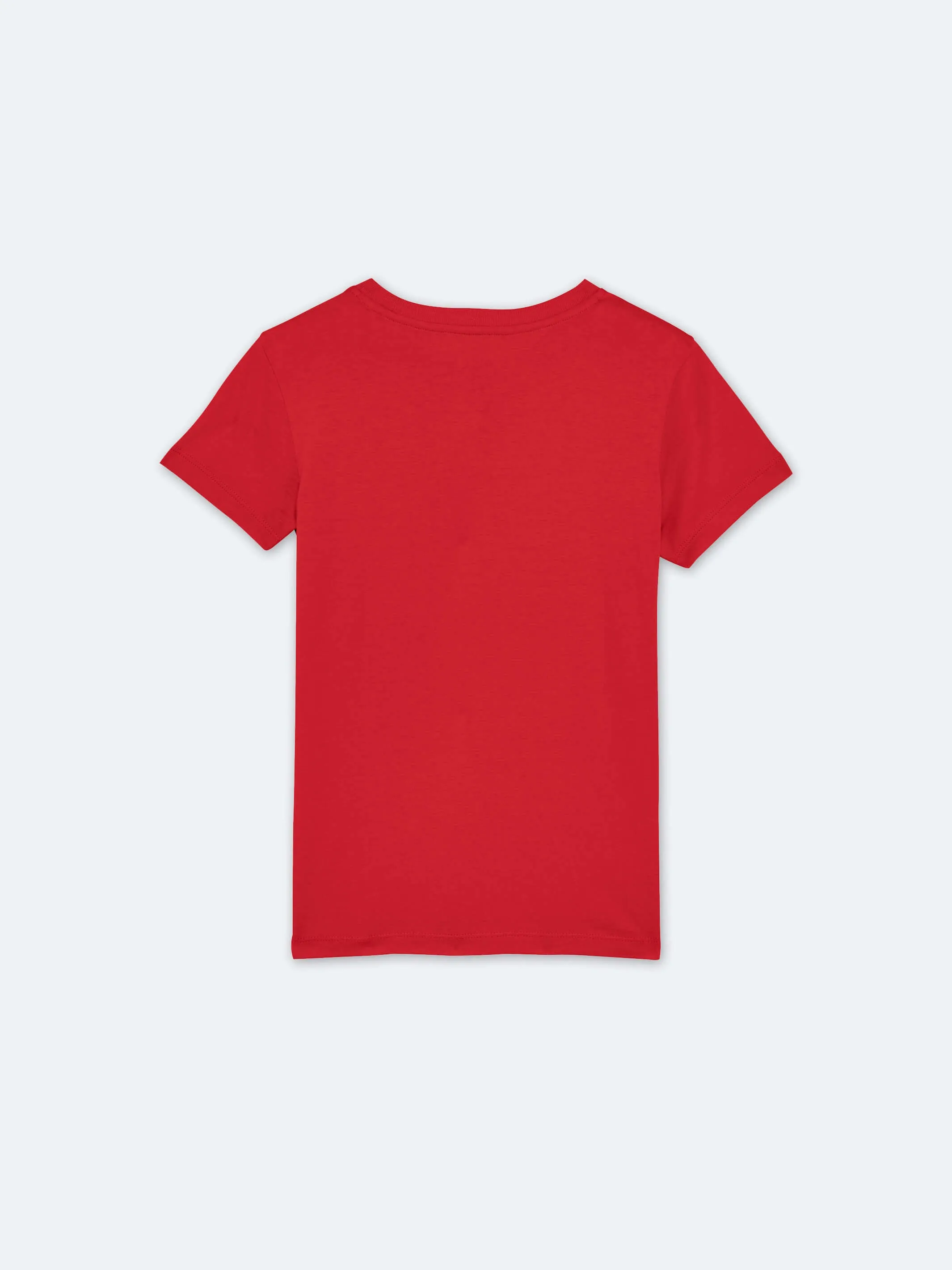 Kids Stencil Large Print Tee (Red)