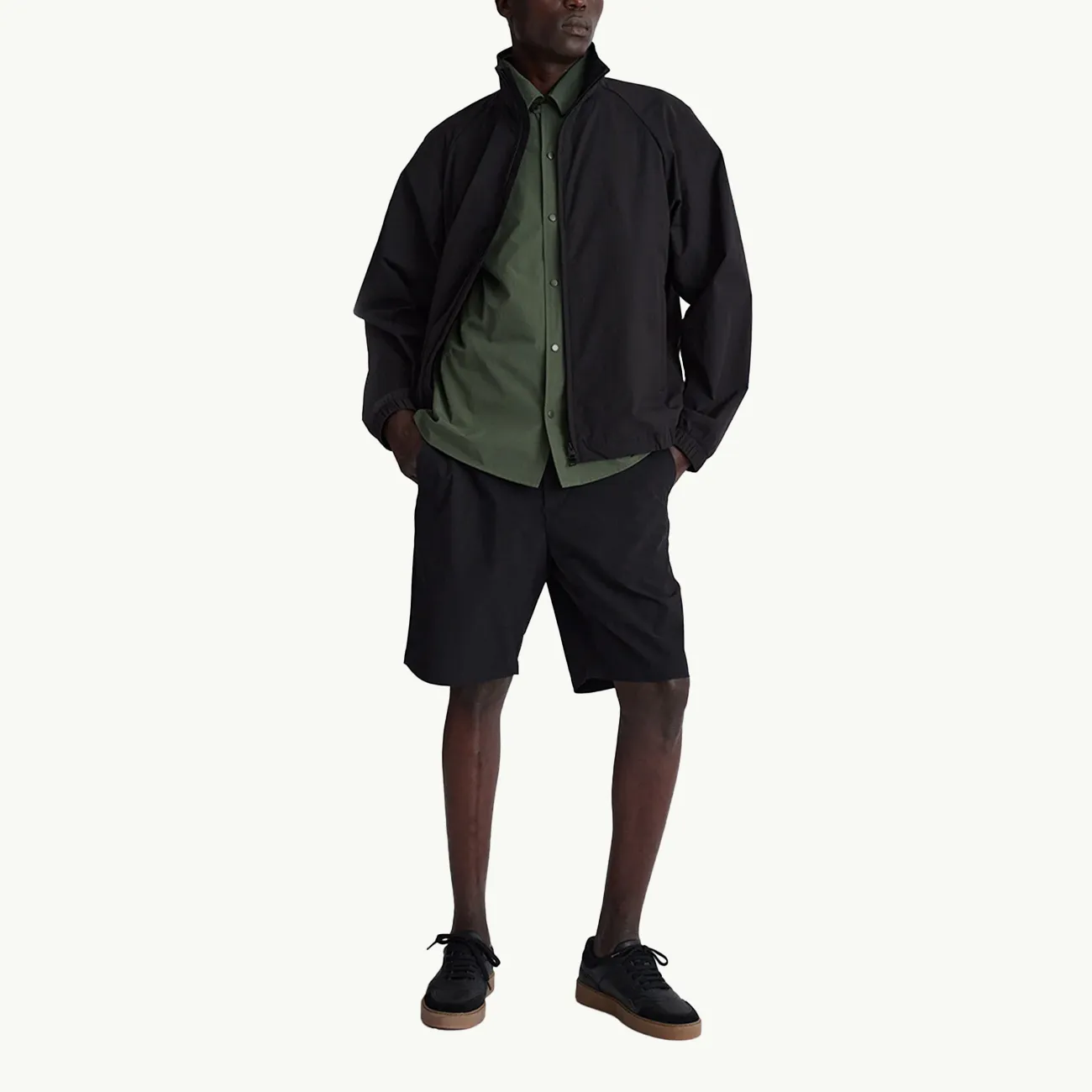 Korso Travel Light Harrington Jacket - Black