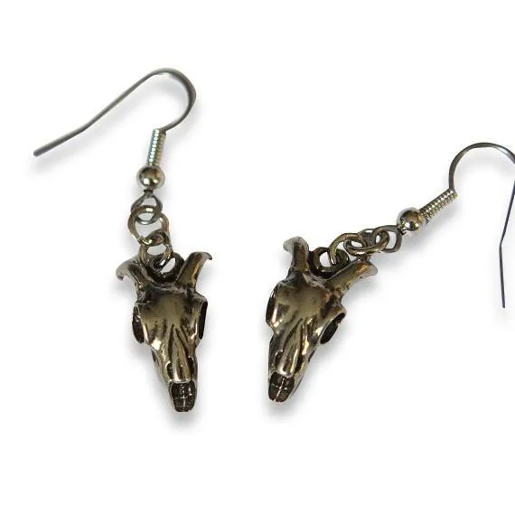 Little Ram Skull Earrings