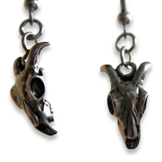 Little Ram Skull Earrings