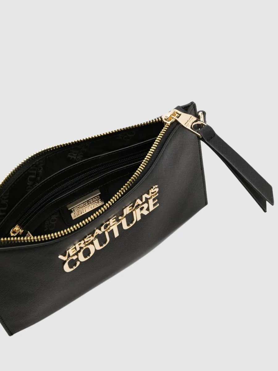 logo-plaque detail clutch bag