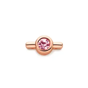 Mesh charm stone rosé gold pink