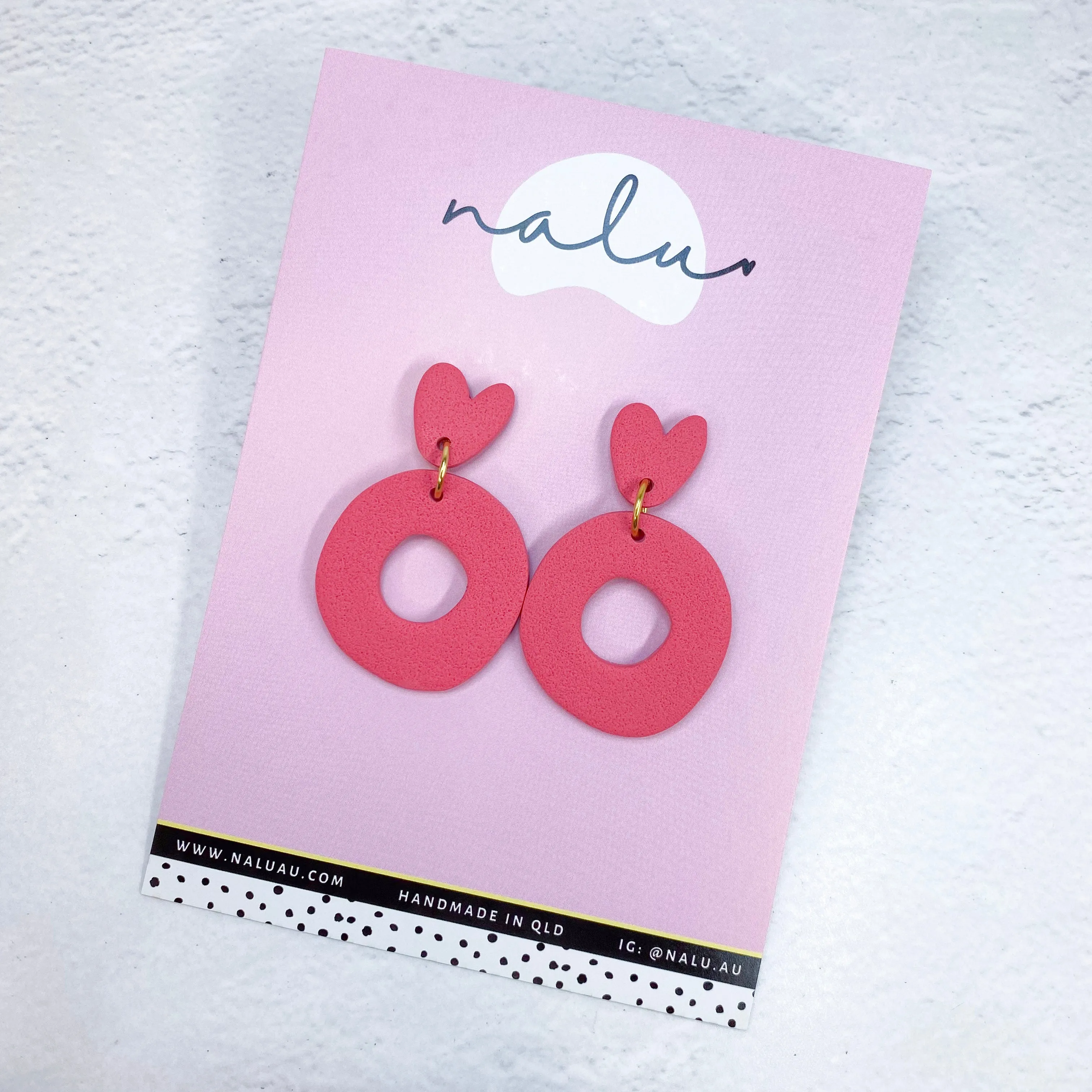 Midi NASHUR Dangles - Pink Textured