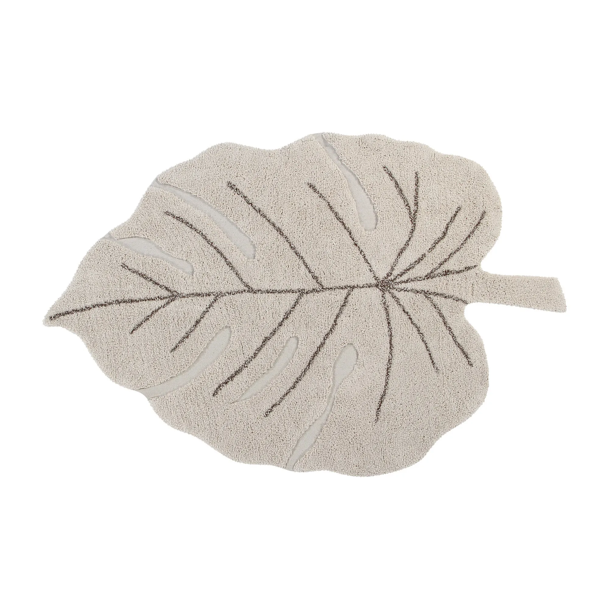 Monstera Washable Rug - Natural