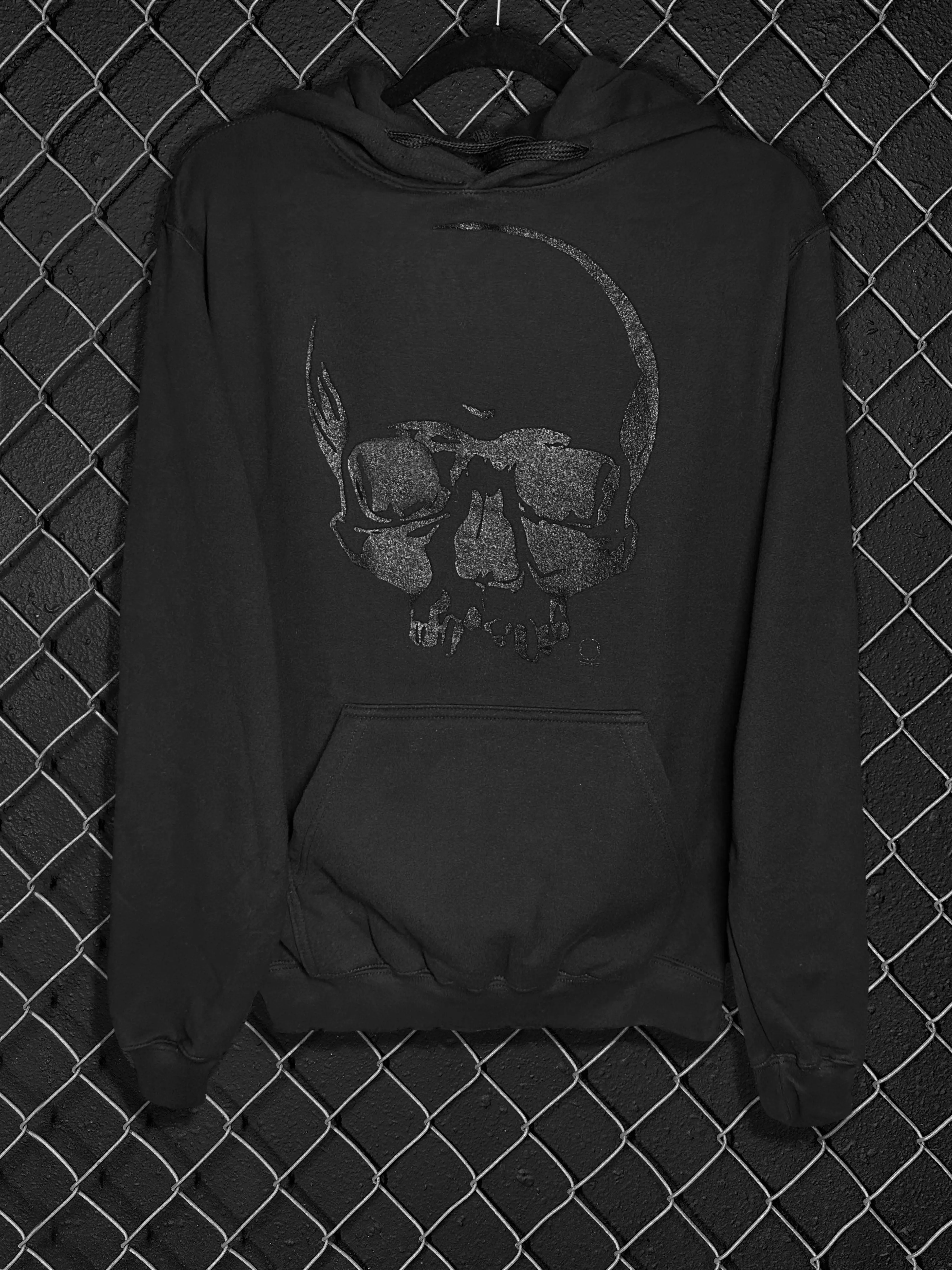 MURDERED OUT SKULL HOODIE