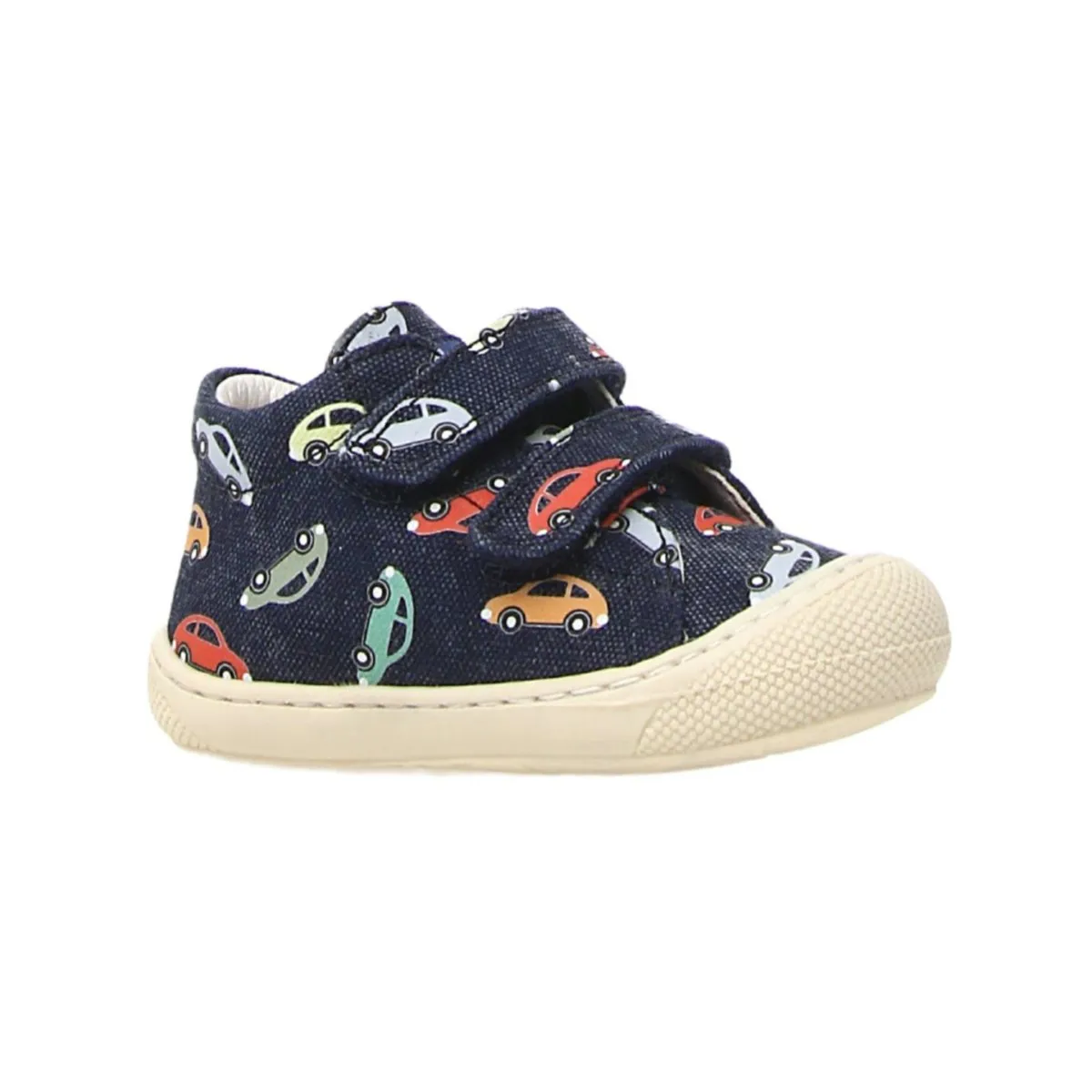 Naturino Toddler's (Sizes 19-22) Cocoon VL Denim Canvas Cars/White Sole