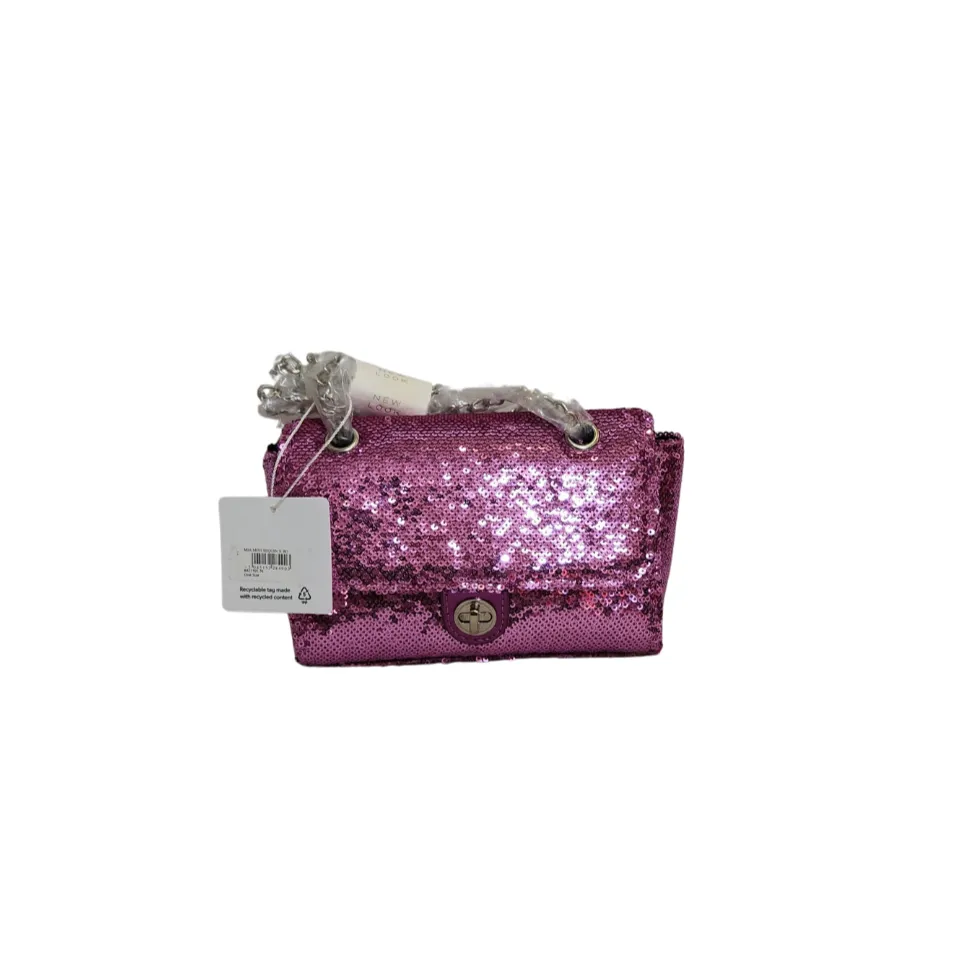 New Look Bright Pink Sequins Crossbody Bag | Brand New |