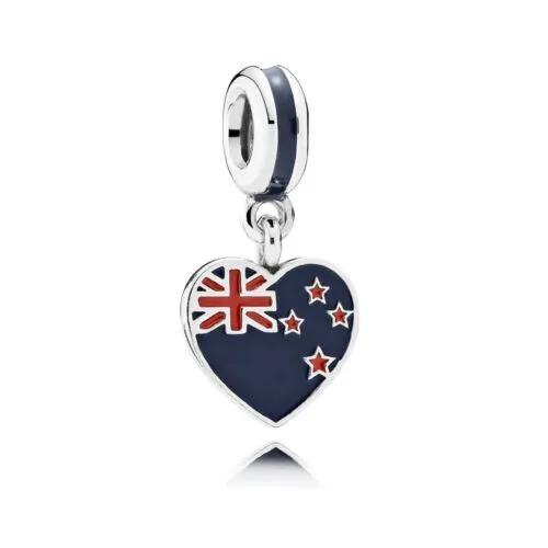 New Zealand Heart Flag Charm 791511ENMX