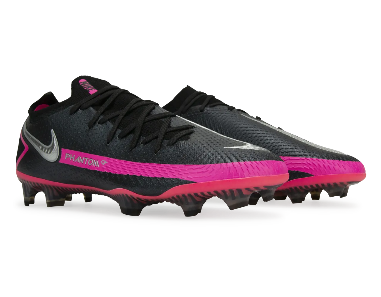 Nike Men's Phantom GT Elite FG Black/Pink Blast/Metallic Silver