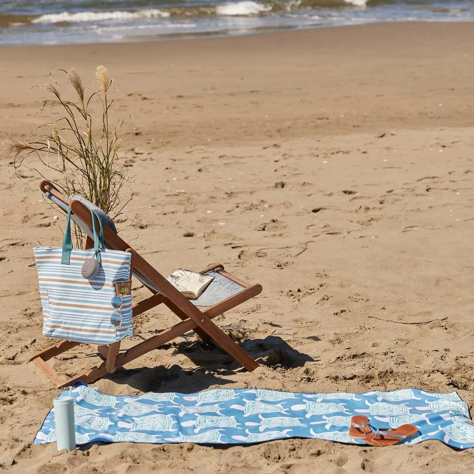 Ocean Blue Stripe Carryall