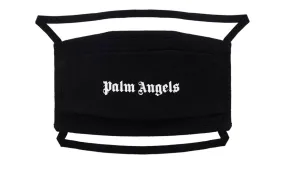 Palm Angels Logo Print Over the Head Mask Black/White