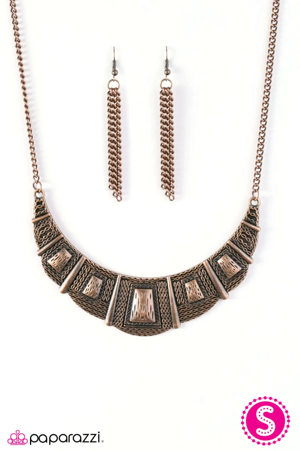 Paparazzi Accessories  - Adventure Queen - #N475 Peg - Copper Necklace