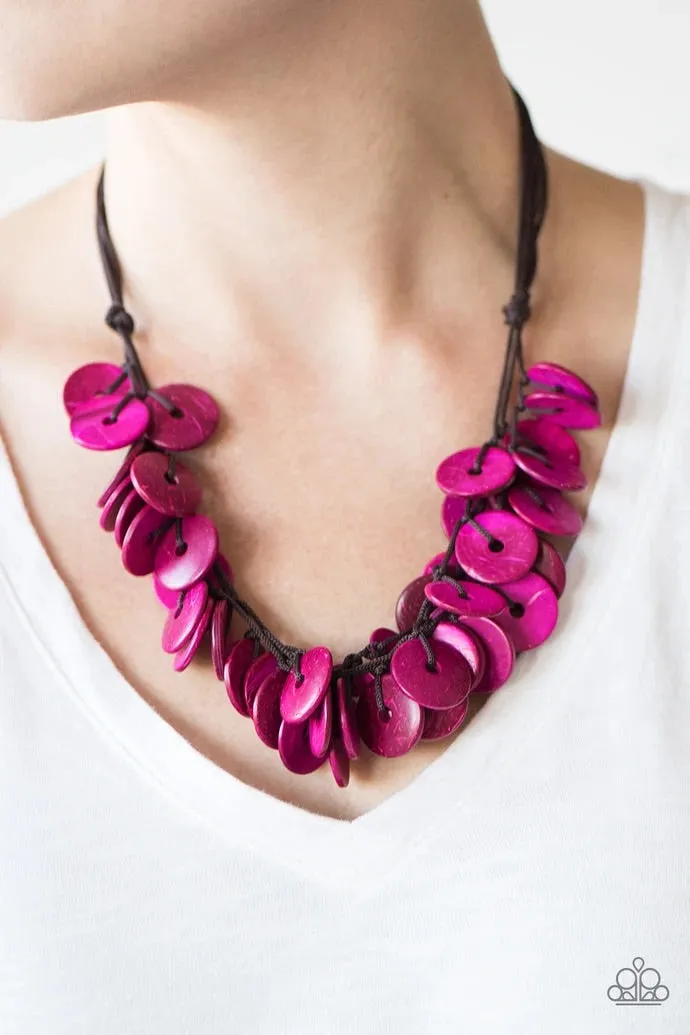 Paparazzi Accessories - Jammin in Jamaica #N481 Peg - Pink Necklace