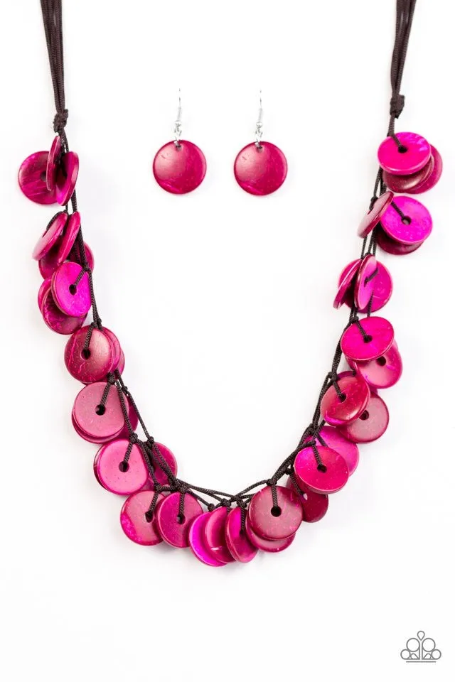 Paparazzi Accessories - Jammin in Jamaica #N481 Peg - Pink Necklace