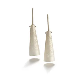 Perforated Sterling Cone Earrings