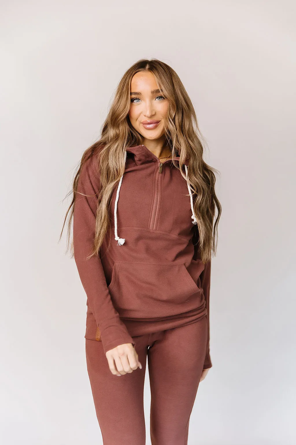 Performance Fleece HalfZip Sweatshirt - Mahogany