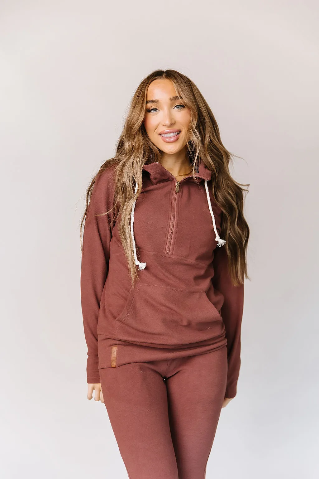 Performance Fleece HalfZip Sweatshirt - Mahogany