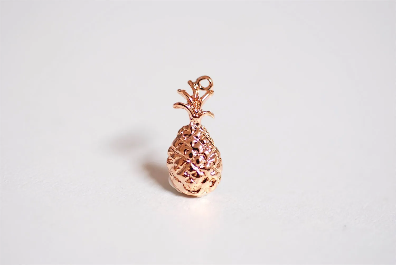 Pink Rose Wholesale Vermeil Gold Pineapple Charm Pendant- 18k gold plated over Sterling Silver, Hawaiian Pineapple, Pineapple Charm, Fruit Charm, 275