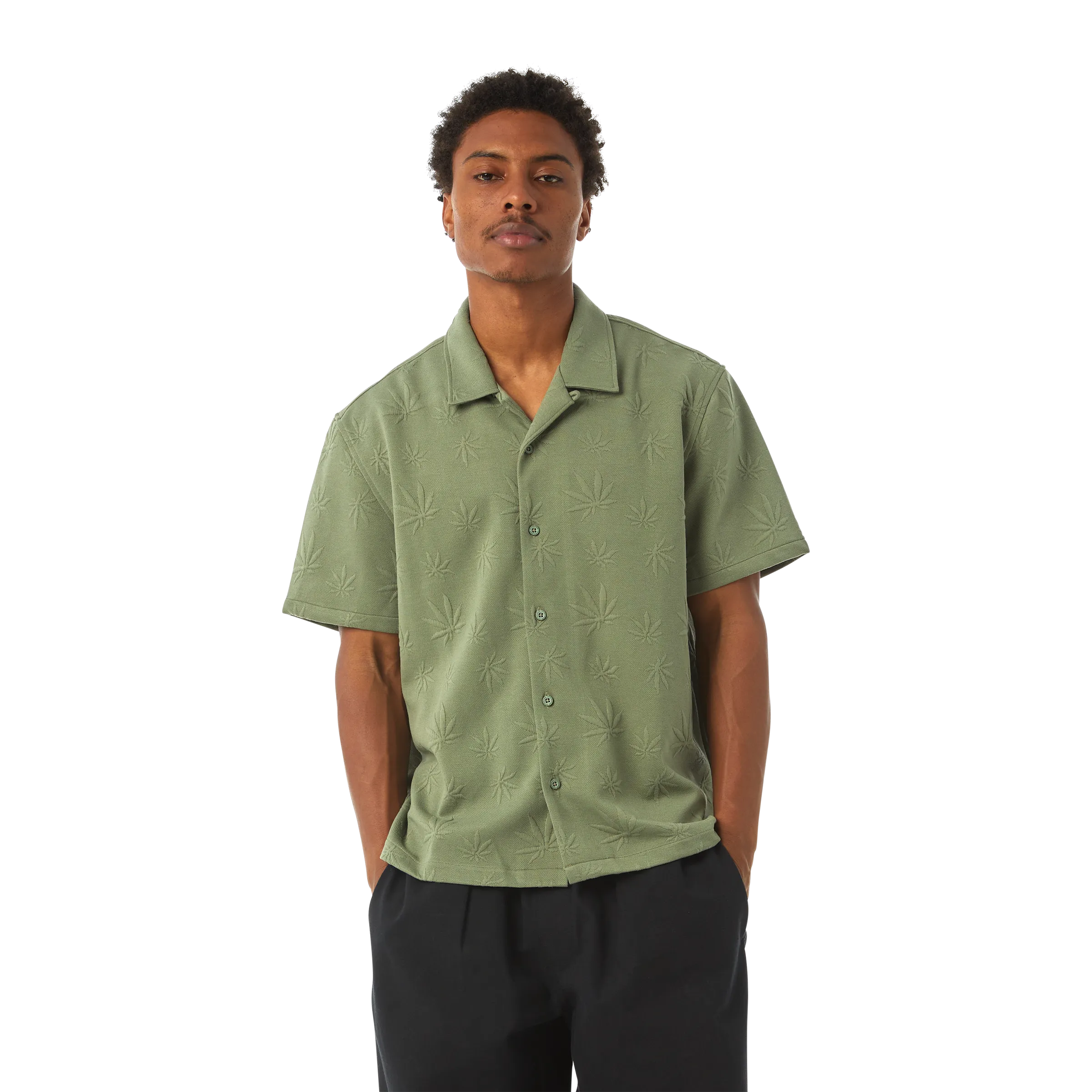 Plantlife Jacquard Shirt (Moss Green)