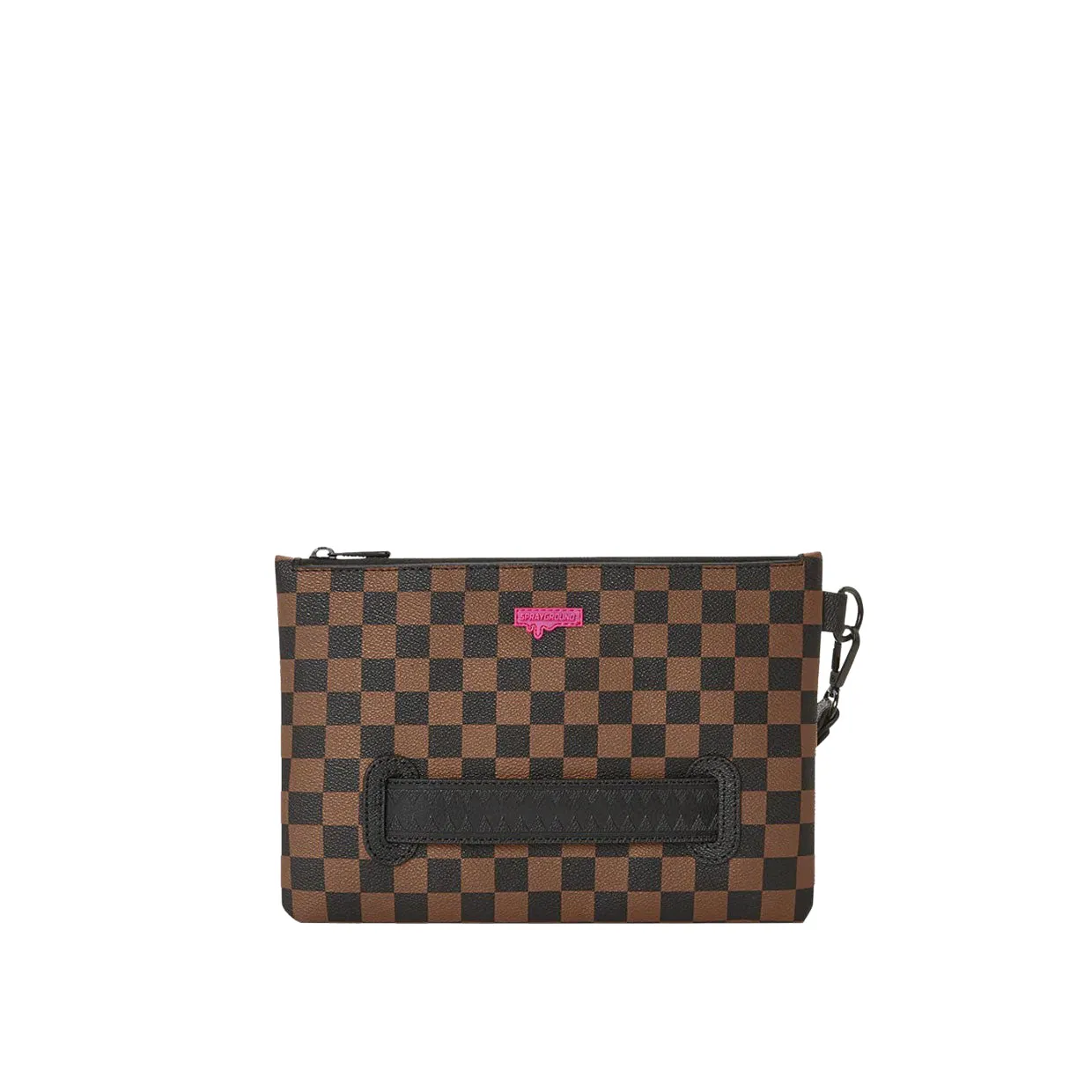 Pochette Sprayground Pink Drip Brown Check Marrone / Rosa