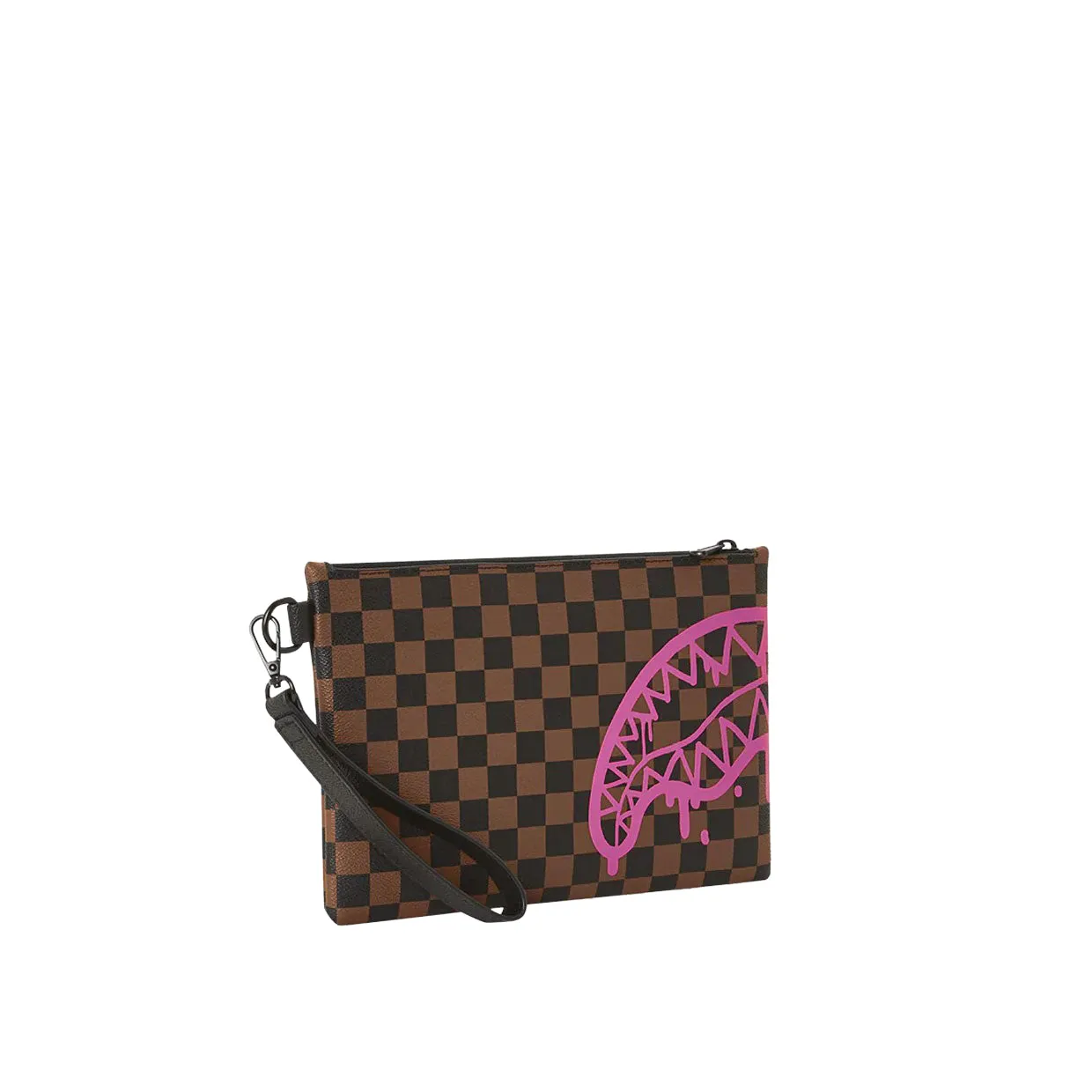 Pochette Sprayground Pink Drip Brown Check Marrone / Rosa