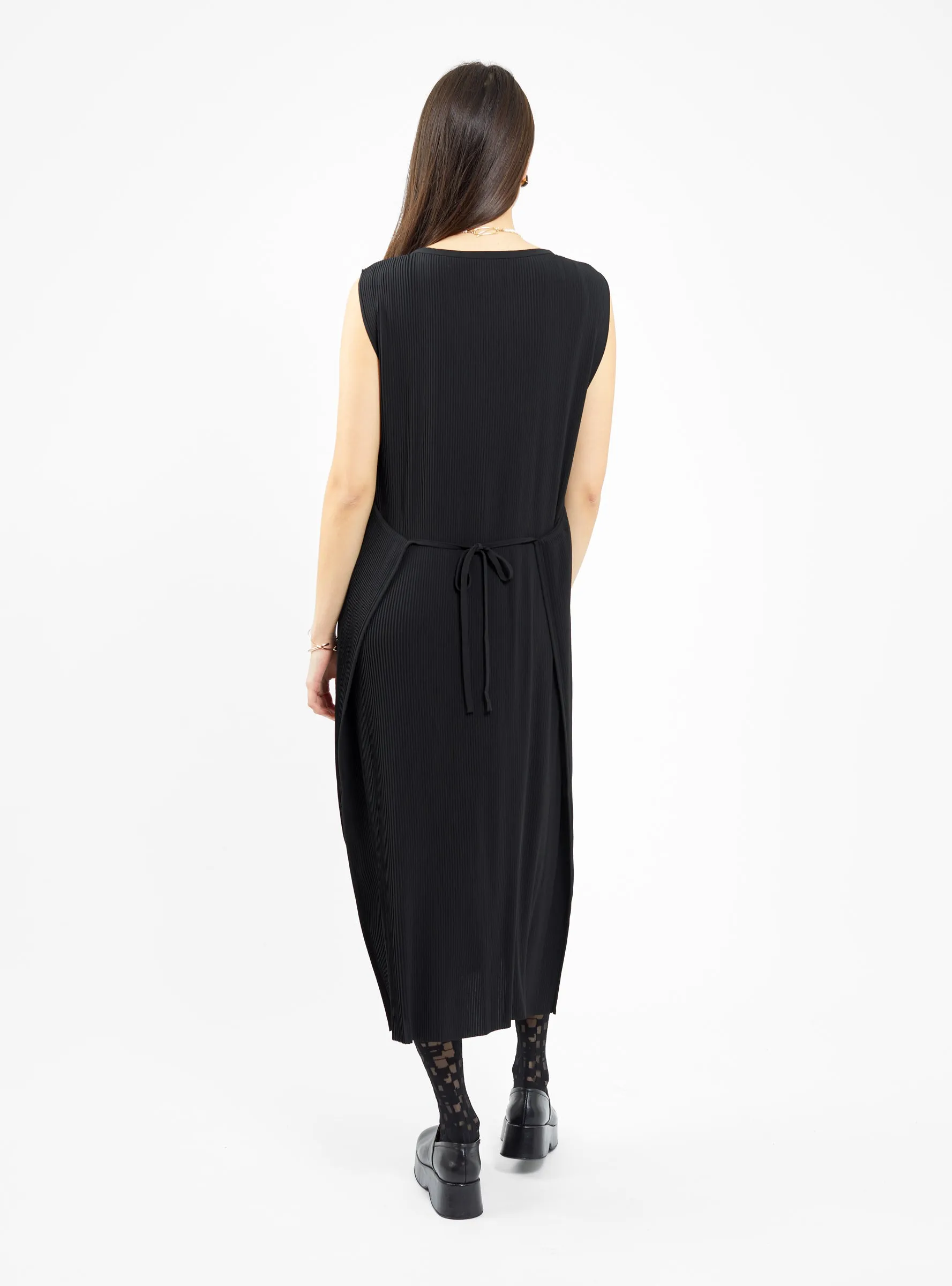 Pull Plisse Dress Black