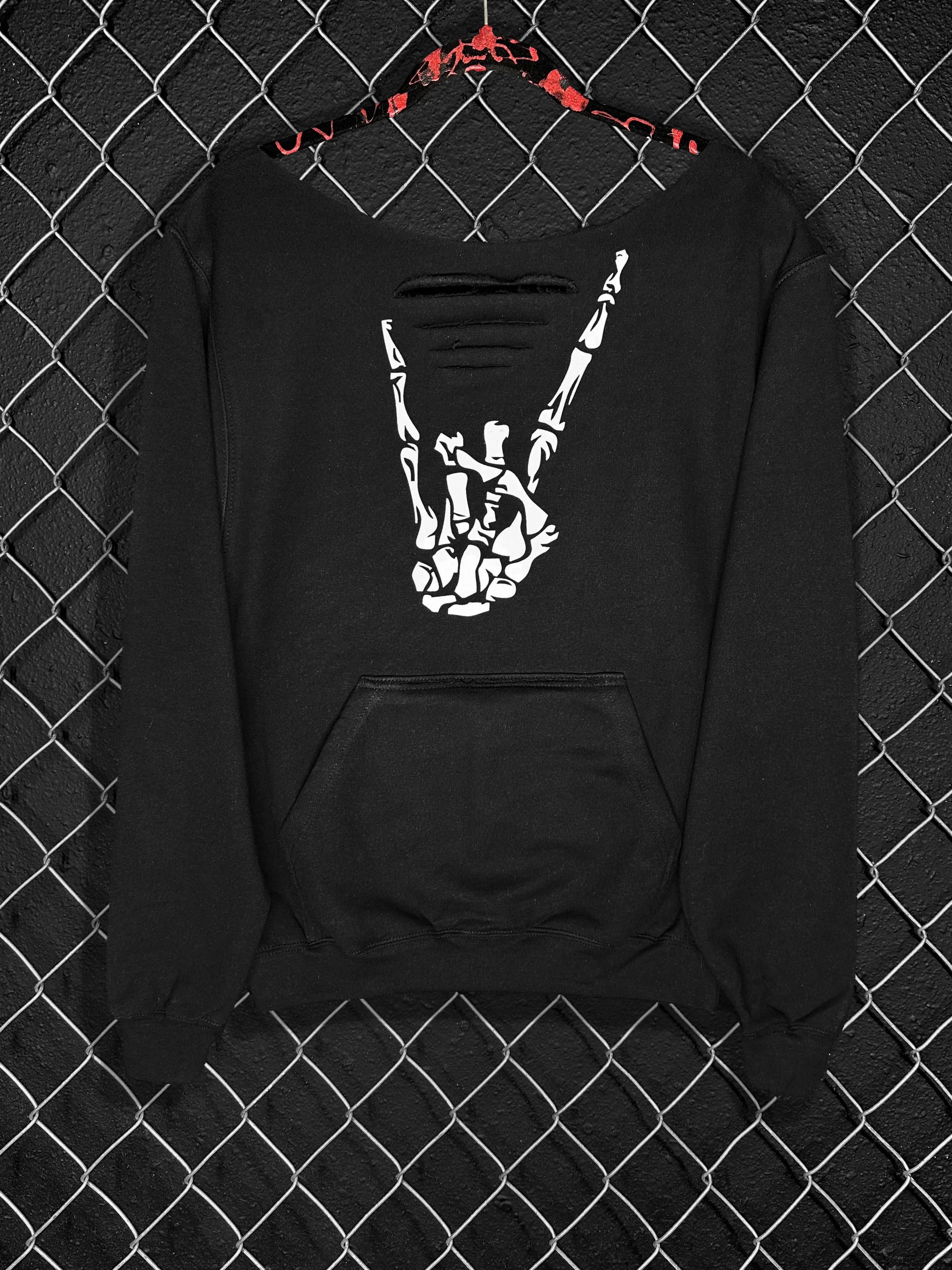 REGRET WIDE NECK SWEATSHIRT