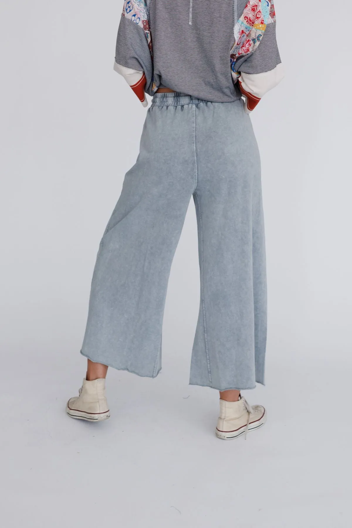 Relaxing Robin Wide Leg Pant - Faded Teal