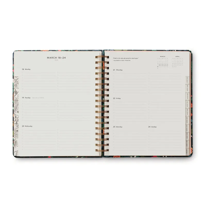 RIFLE PAPER CO. | 2024 17-Month Large Planner - Peacock