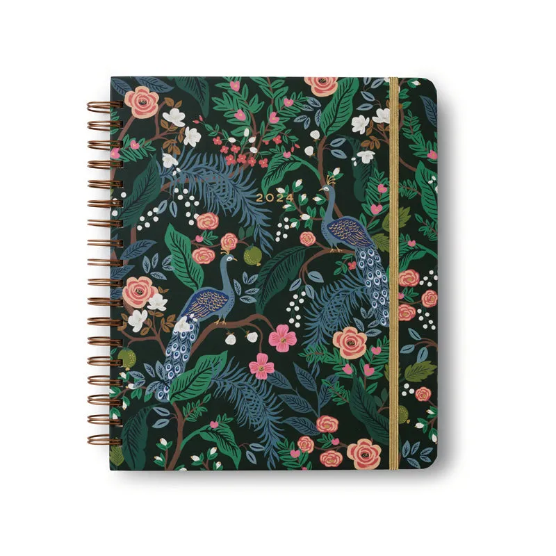 RIFLE PAPER CO. | 2024 17-Month Large Planner - Peacock