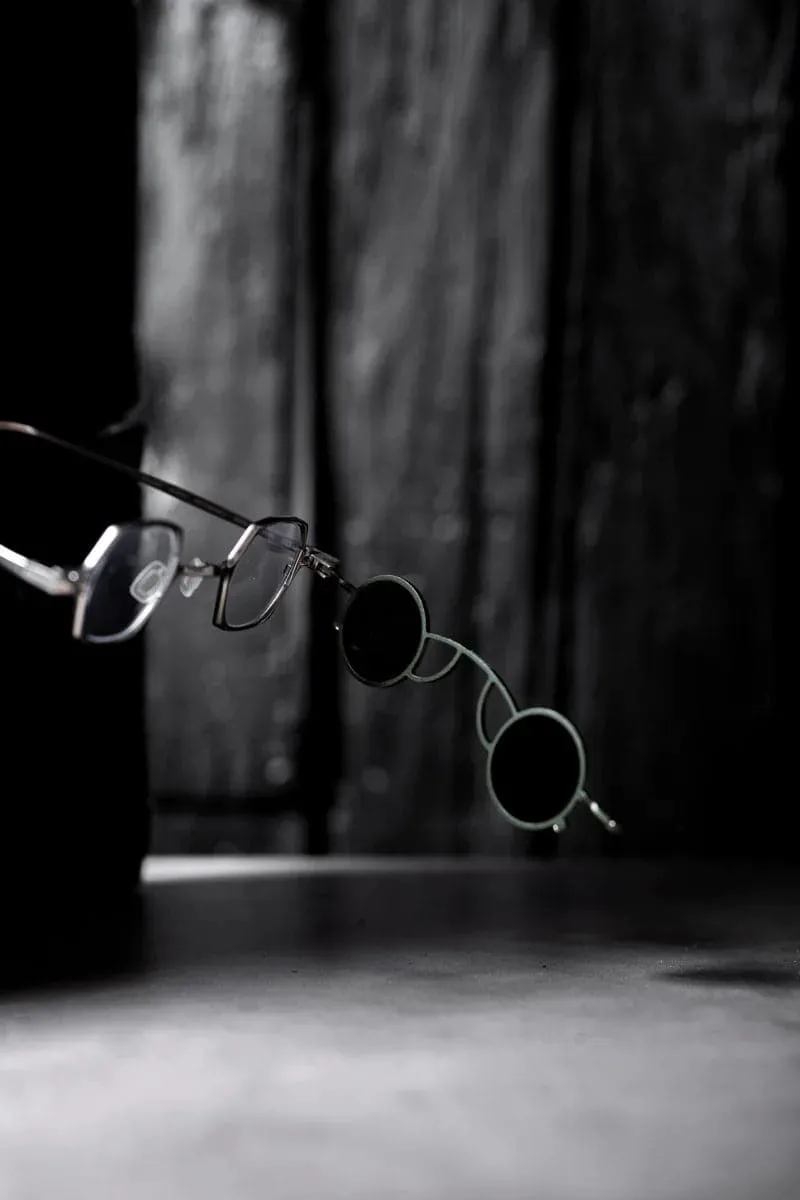 Rigards | RG1921TI | Geometrische Sonnenbrille mit rundem Clip On