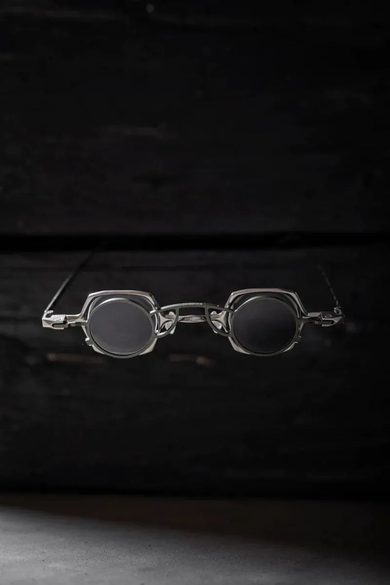 Rigards | RG1921TI | Geometrische Sonnenbrille mit rundem Clip On