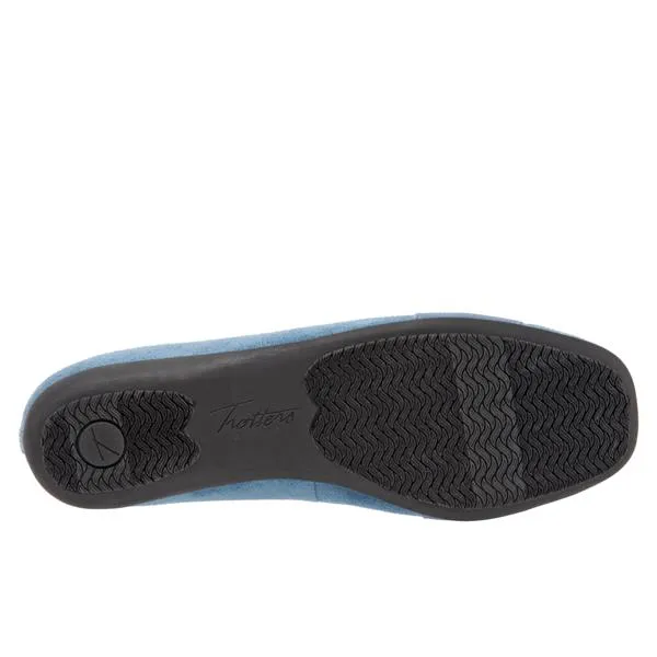 Samantha Blue Micro Ballet Flat Shoes