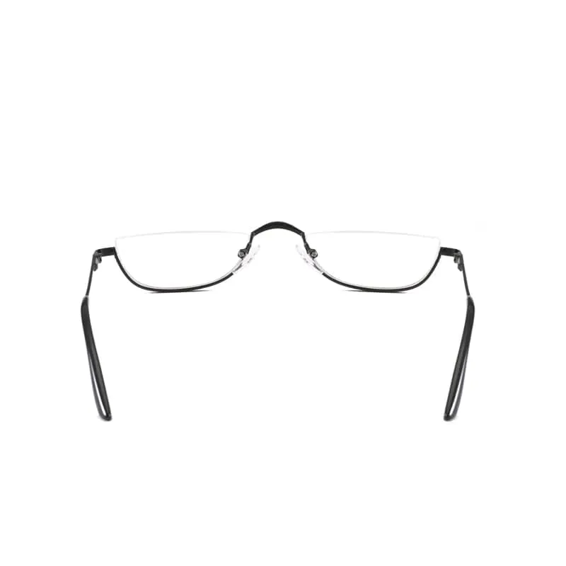 Seemfly Fashion Style Small Half Frame Reading Glasses Ultralight Clear Presbyopic Glasses Portable Gift For Old Men And Women