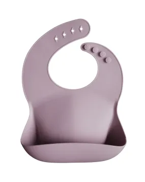 Silicone Baby Bib – Pale Mauve