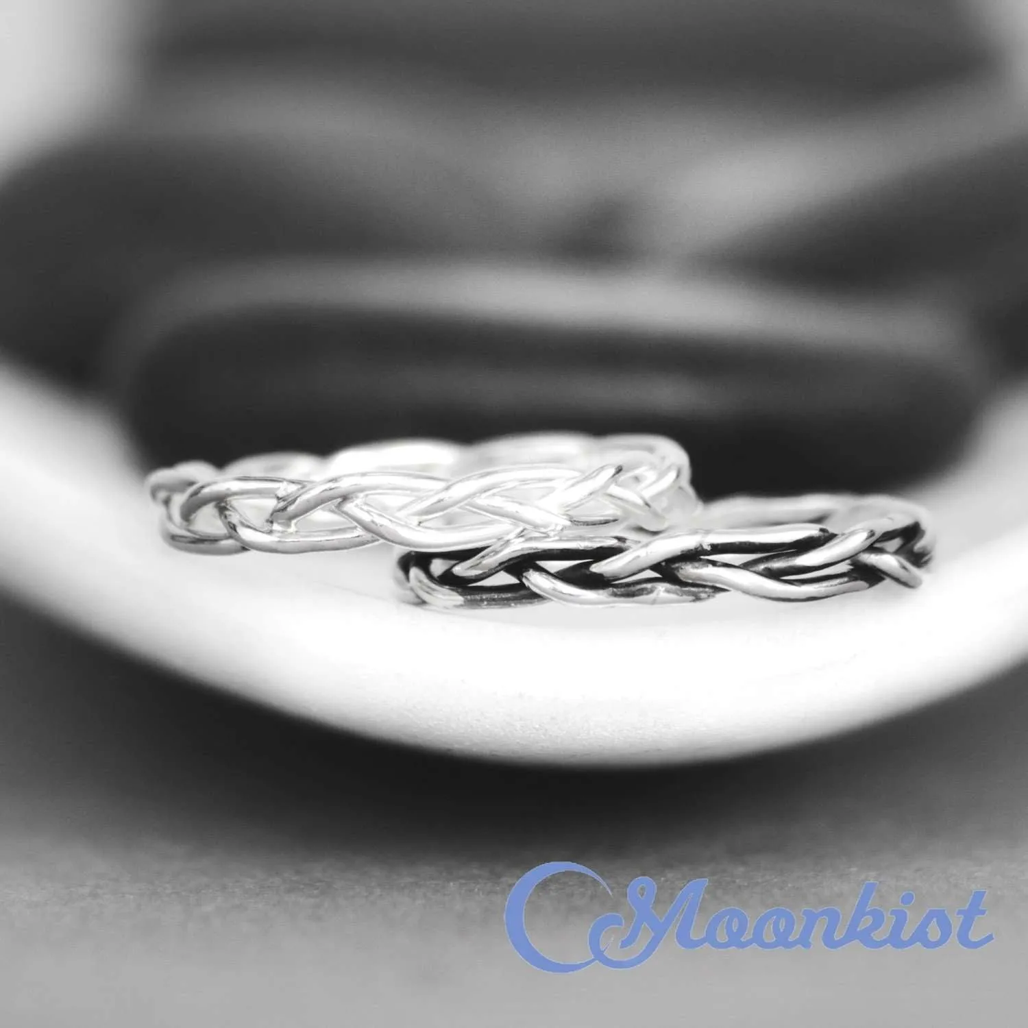 Silver Three Strand Braided Wedding Band | Moonkist Designs